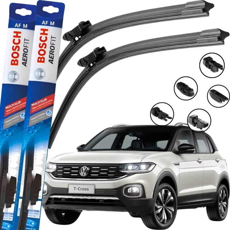 Par Palheta Limpador Parabrisa Original Bosch Multiclip (VW T-CROSS 2019 A 2024)