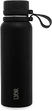 LYOR - Garrafa Térmica de Aço Inox Explorer Preta 650ml