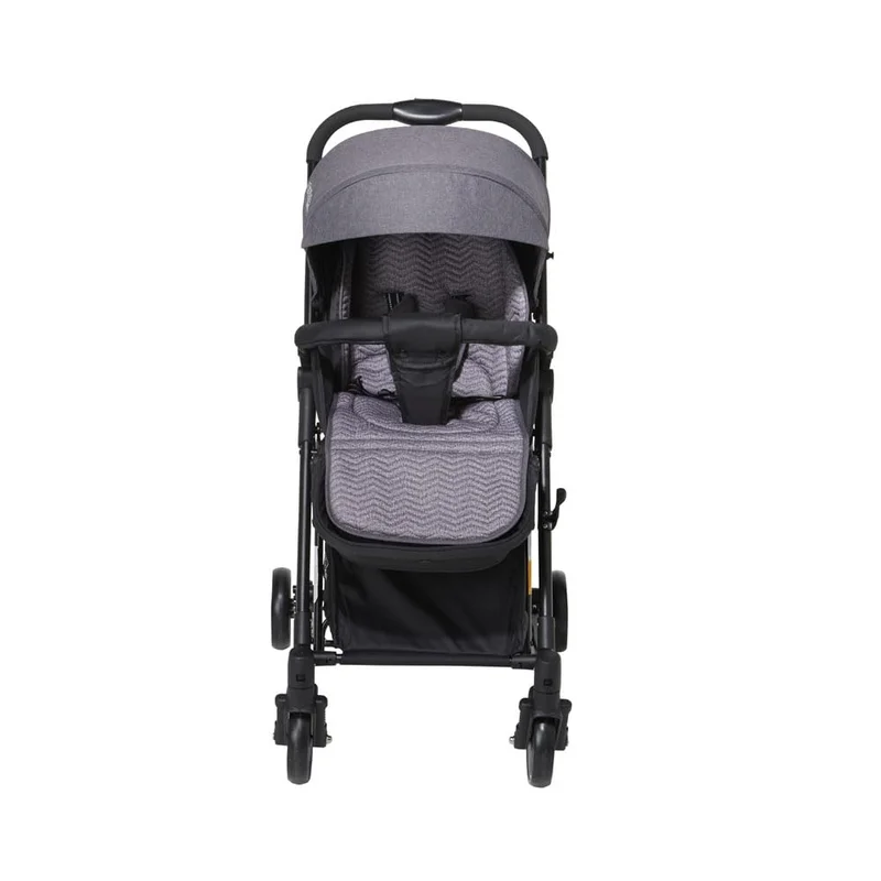 Maxi Baby Carrinho De Bebê Passeio 2 em 1 Vira Balanço Maximo, Cinto 5 Pontos, Assento Reclinável, Capota Retrátil, Cesto Porta Objetos, Rodas Dianteiras 360° (Até 15 Kgs), Preto