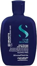 Alfaparf Milano Semi di Lino Brunette, Shampoo Delicado Anti-Laranja para Cabelos Castanhos e Marrons 250ml