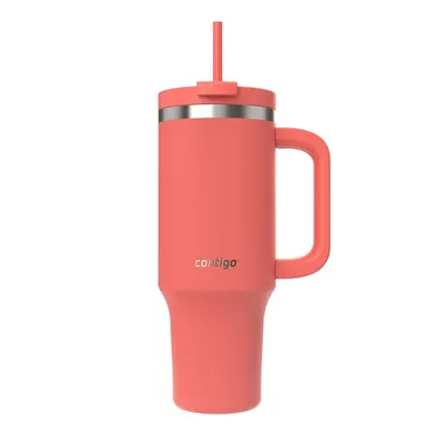 Copo Térmico com Canudo Streeterville 1,18L - Coral