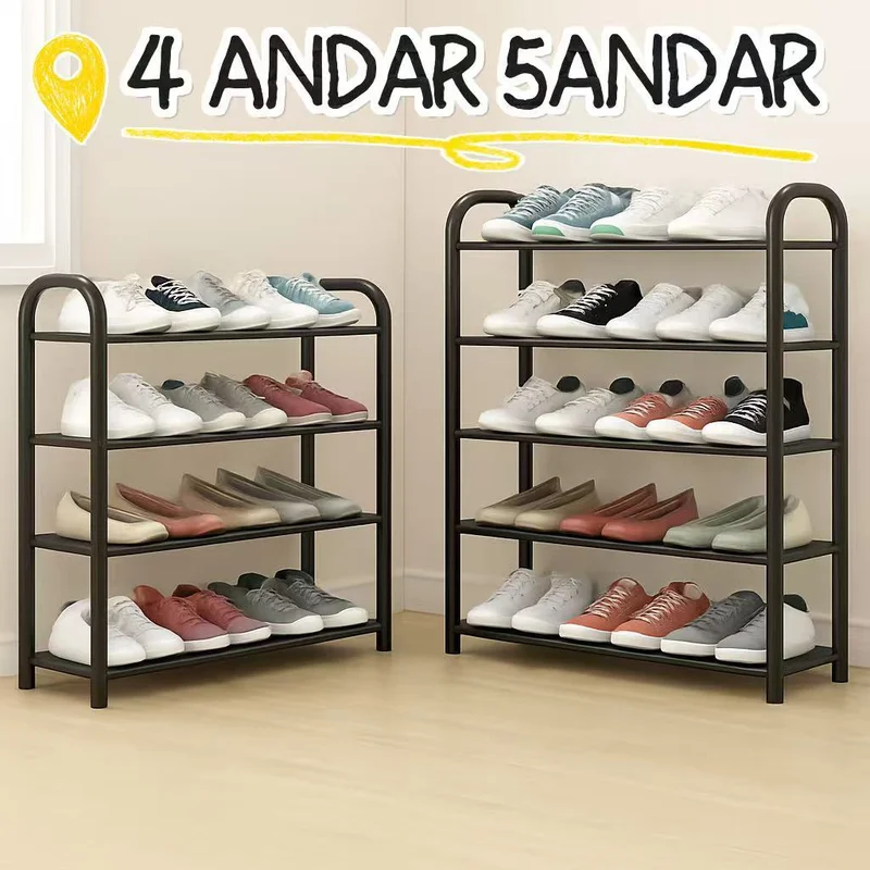 Sapateira 4/5 Andares Organizador de Sapatos Tênis 8/10 Pares Desmontável Multiuso para Sapatos, Livros e Brinquedos