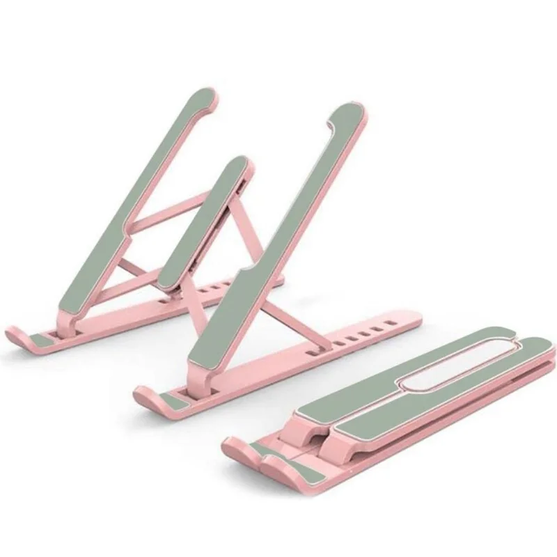 Base Suporte Portátil Dobrável Para Notebook Regulável Preto Articulado ROSA