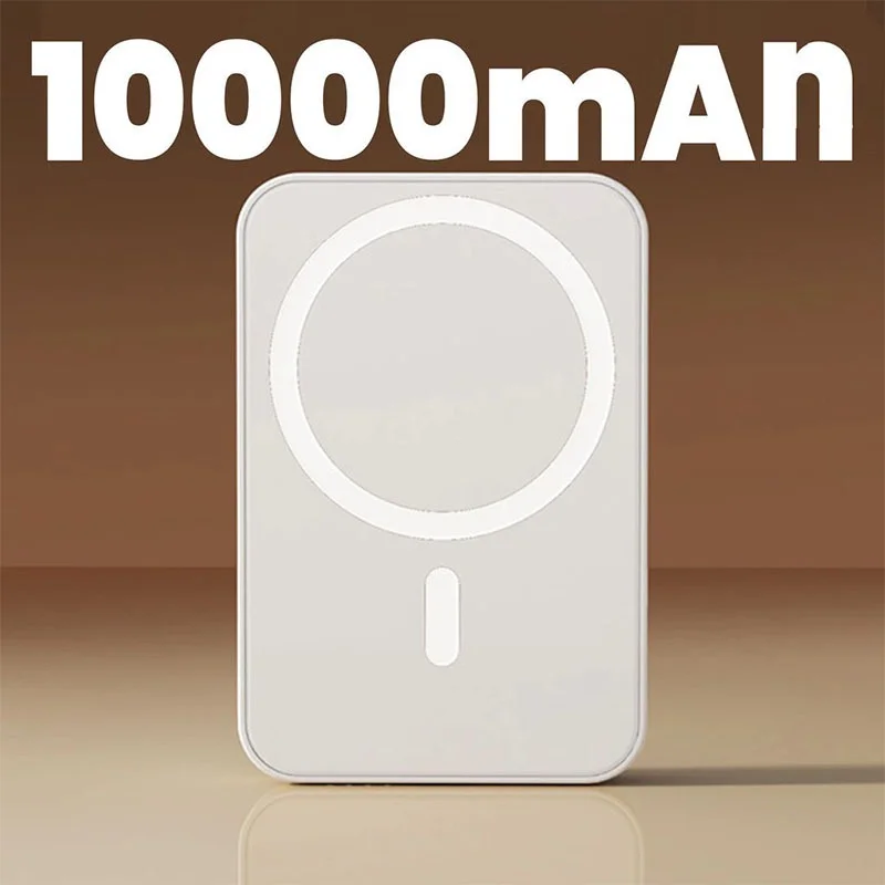 Carregador Portátil Indução para iPhone/Android Magsafe Sem fio Bateria Carga 5000mAH/10000mah
