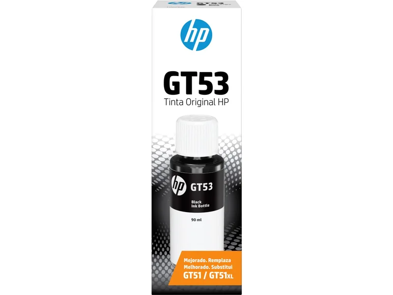 Garrafa de Tinta original Preto HP GT53 (1VV22AL) compatível com Impressora HP DeskJet GT 5810, Impressora HP DeskJet 5820. Até 5000 páginas na qualidade e confiabilidade premium da HP