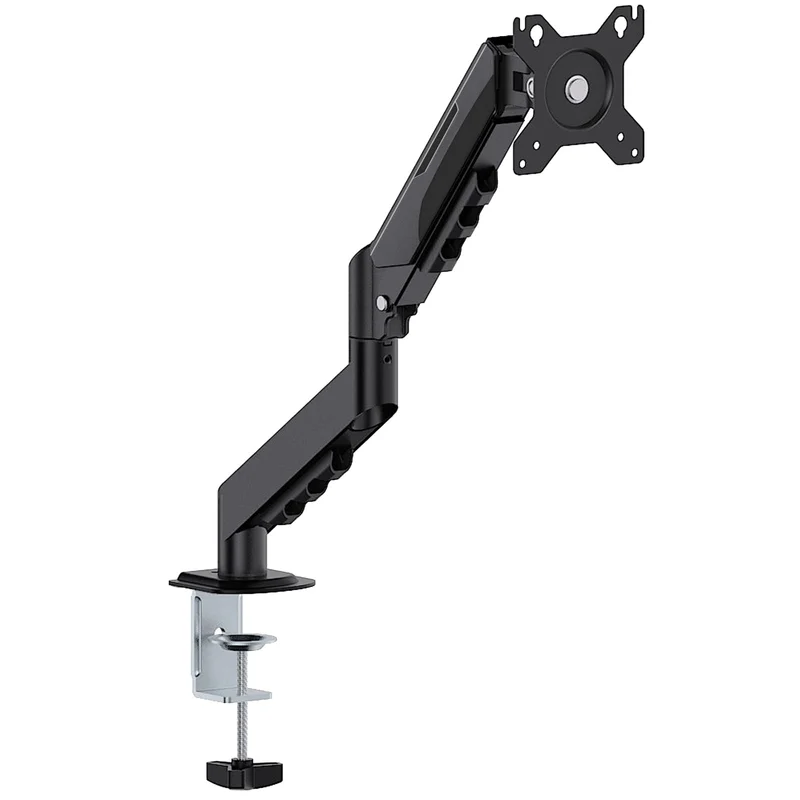 Suporte Articulado de Mesa para Monitor de 13" a 32", Pistão a Gás, Carga até 9kg, Braço Ergonômico em Aço Carbono, Preto