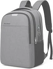 Mochila Executiva Unissex para Notebook até 15.6” - com Entrada USB e Passa-fio para fone – Ideal para Faculdade, Trabalho e Viagens – Antifurto, Resistente e Confortável (Cinza)