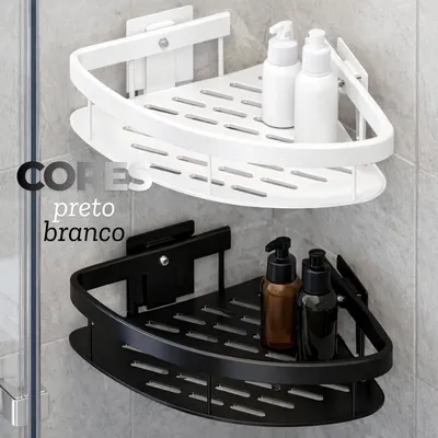 Suporte Organizador de Parede Adesivo Alta Resistência para Shampoo Banheiro e Cozinha