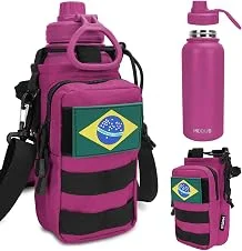 MODUS Garrafa Térmica Inox 950ml com Bolsa Porta (Rosa choque)