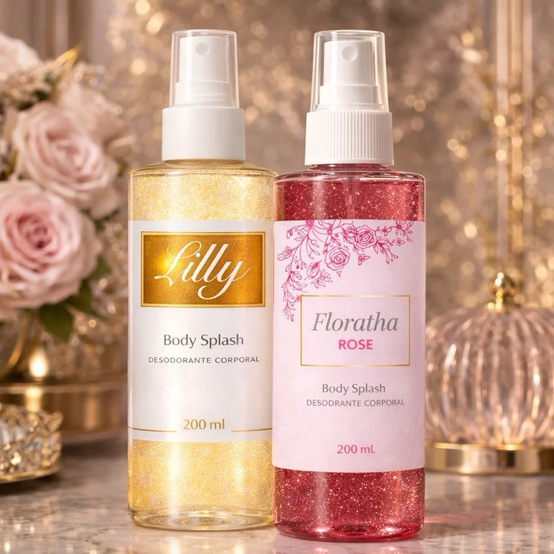 Body Splash Encanto Lily + Florata Rose Feminino 200 ml.