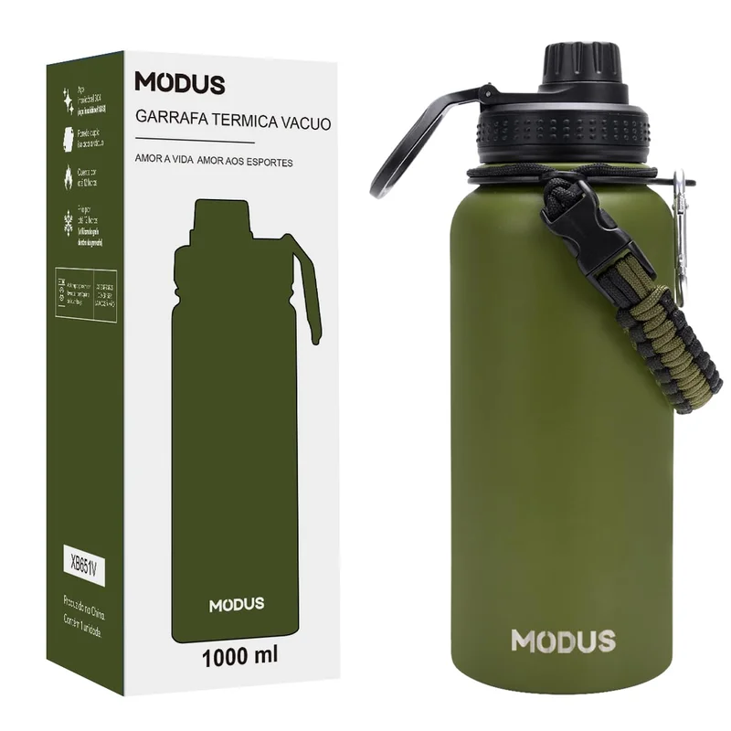 MODUS Garrafa Térmica Esportiva De Inox Com Isolamento A Vácuo 950ML Verde
