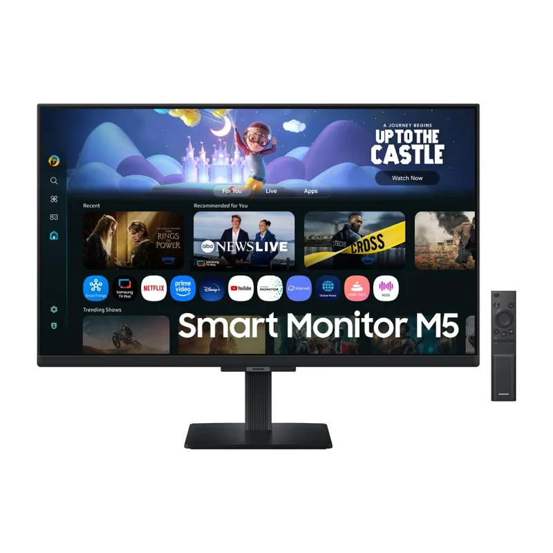 Smart Monitor Samsung M5 27", FHD, Plataforma Tizen™, USB, HDMI, Bluetooth, Preto, 2025