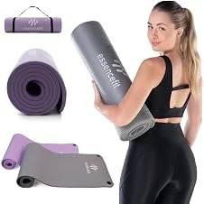 Tapete Yoga Pilates Exercício Físico Tatame Ginastica 1,83mx61cmx10mm (Lilas)