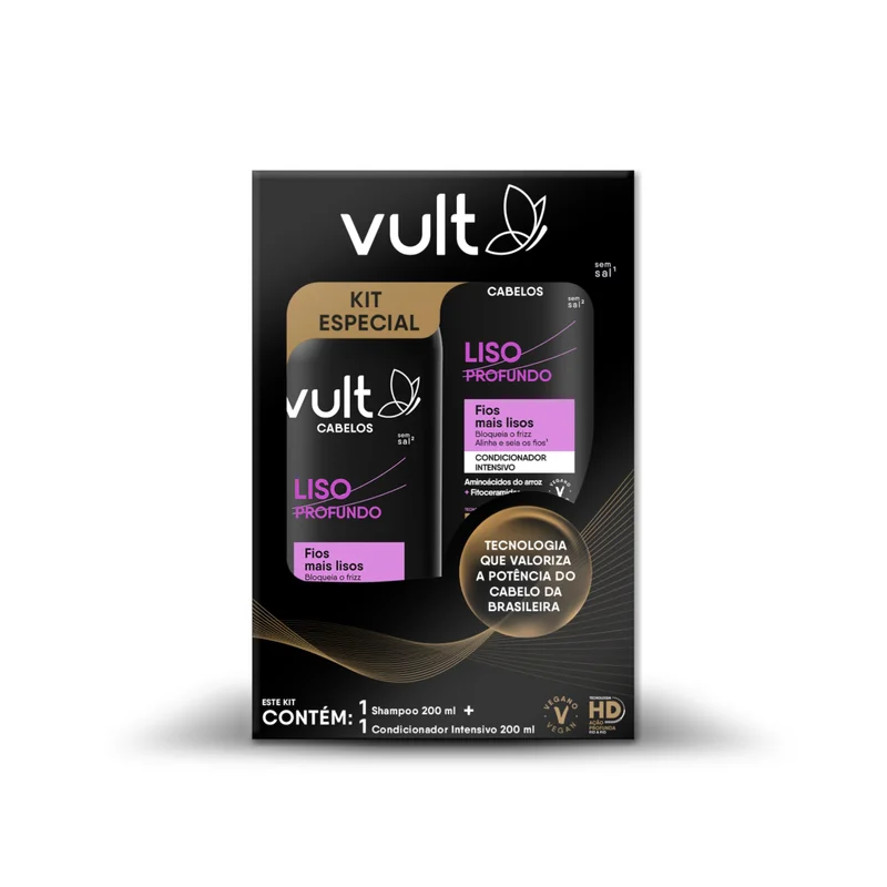 VULT PROMOPACK SHAMPOO E CONDICIONADOR LISO PROFUNDO 2x200ml
