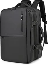 Mochila de Viagem Notebook Expansível Grande, Mochila Avião, Executiva, Antifurto, Reforçada, USB, Impermeável, Viagem a Trabalho, Escolar