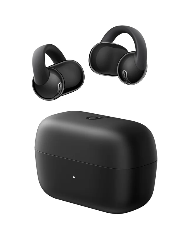 soundcore C50i da Anker, Fone de Ouvido Bluetooth 6.0, Fones de Escuta Aberta, Ultraconforto, Design FlexiClip, Drivers de 12mm Graves Potentes, Chamadas Nítidas IA, 28H de uso, Hi-Res, IP55, Preto