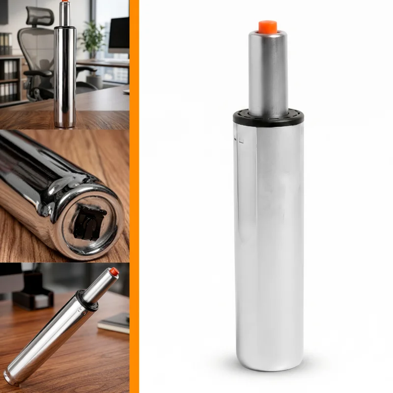 Pistão A Gás Universal Cadeira Escritório Gamer Presidente Classe 2 Cromado 120Kg