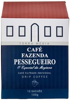 Café Fazenda Pessegueiro Torrado e Moído Drip Coffee 10 unidades