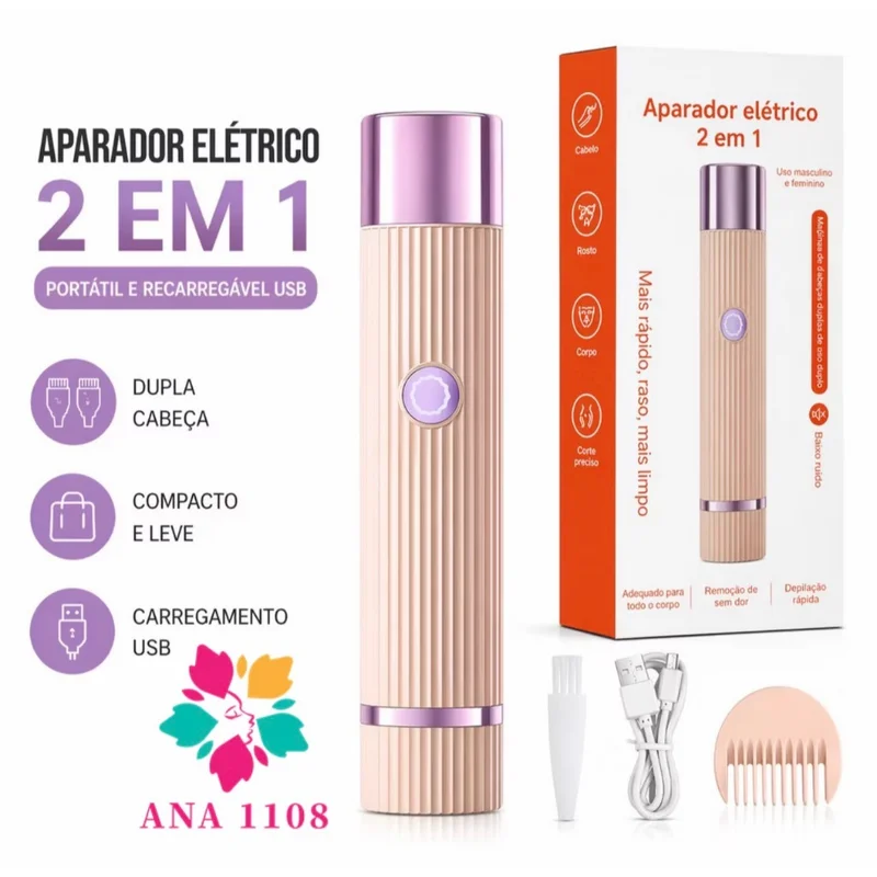 Depilador elétrico delicadeza com sua pelecom navalha dupla Recarregável com Tecnologia avançada Indolor