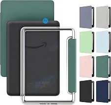 Capa Capinha Case para Kindle Paperwhite 12ª Geração e Kindle Colorsoft 7 Polegadas (SA569P, SA568B, SA58CB, SA59CP) com Função Ativa e Desativa Tela e Fundo em Acrílico - FD Acessórios (Preto)