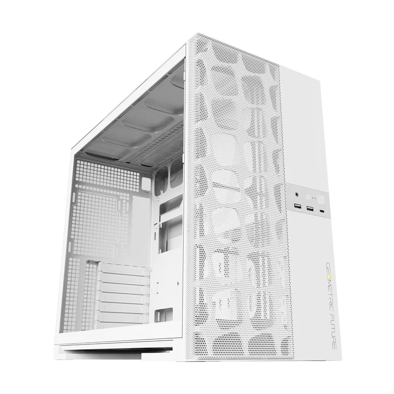 Gabinete Gamer Geometric Future Model 5 Vent Branco Sem Fans GEO-M5V-W