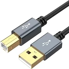CableCreation Cabo USB para impressora 1 metro, cabo USB 2.0 para USB B para impressora, scanner, controlador MIDI, teclado MIDI, piano, DAC, caixa de alumínio
