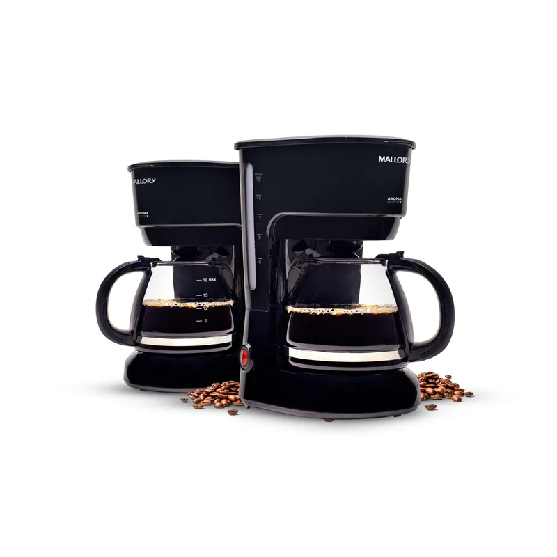 Cafeteira Elétrica Mallory Aroma Plus 18x - Sistema Corta-Pingo, Placa Aquecedora, Filtro Reutilizável, Capacidade de 750 ml – 220V