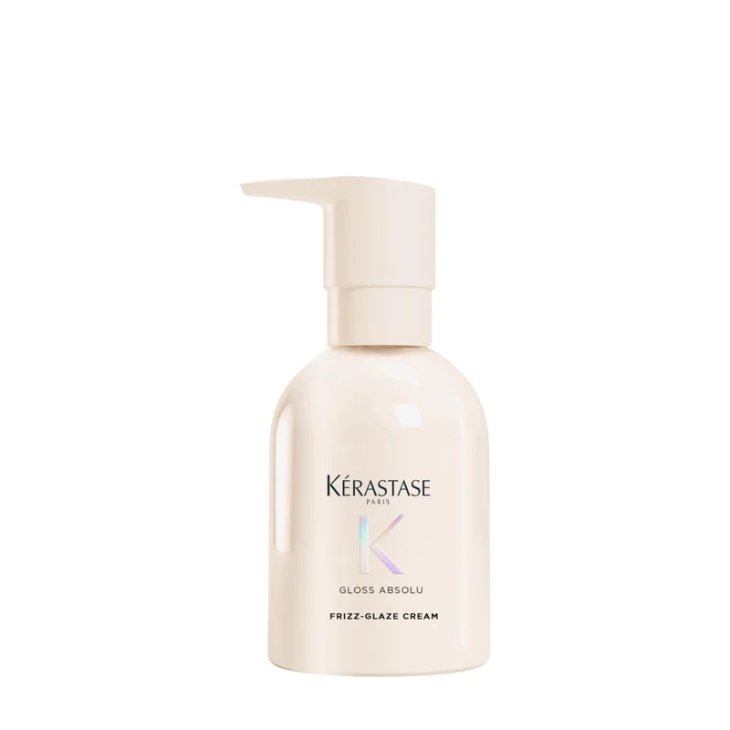 Kérastase Gloss Absolu Frizz-Glaze Cream, creme modelador antifrizz para cabelos com muito frizz, com ácido glicólico, ácido hialurônico e óleo de rosa mosqueta, 240 ml