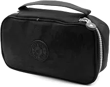 Estojo Escolar Box Grande Capacidade Organizador Necessaire Para Lápis Com 20 Elásticos Zíper Resistente Papelaria Fofa Estojo Tactel, PREMIUM (Preto)