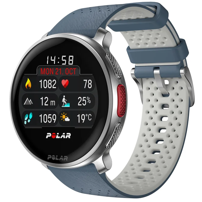 Polar Vantage V3 Azul e Branco - Relógio esportivo com GPS, monitor de frequência cardíaca avançado e bateria duradoura, Smartwatch, mapas offline, relógio de corrida, relógio para triatlo