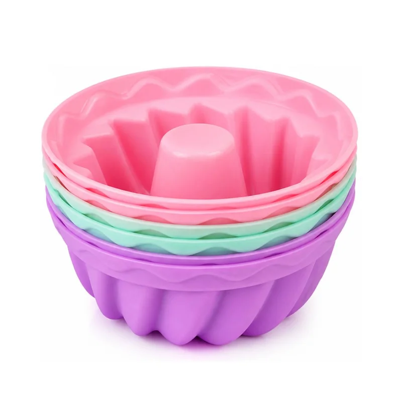 Kit 6 Formas de Cupcake de Silicone Antiaderente Reutilizável Ideal para Receitas Muffim Mini Forma de Cupcake Bolo Pudim Flan Forminha Torta Empada Microondas Forno Assadeira Air Fryer Freezer