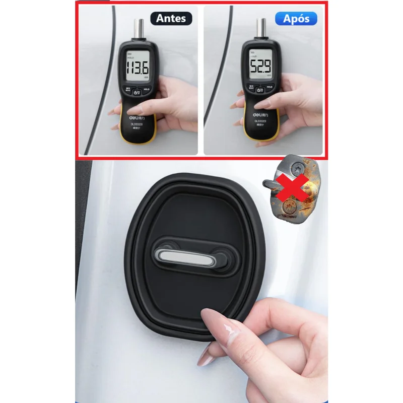 Kit de 4 peças Amortecedor de Fechadura Borracha Protetor Porta Do Carro Batente Anti Impacto Colisão Veicular Universal