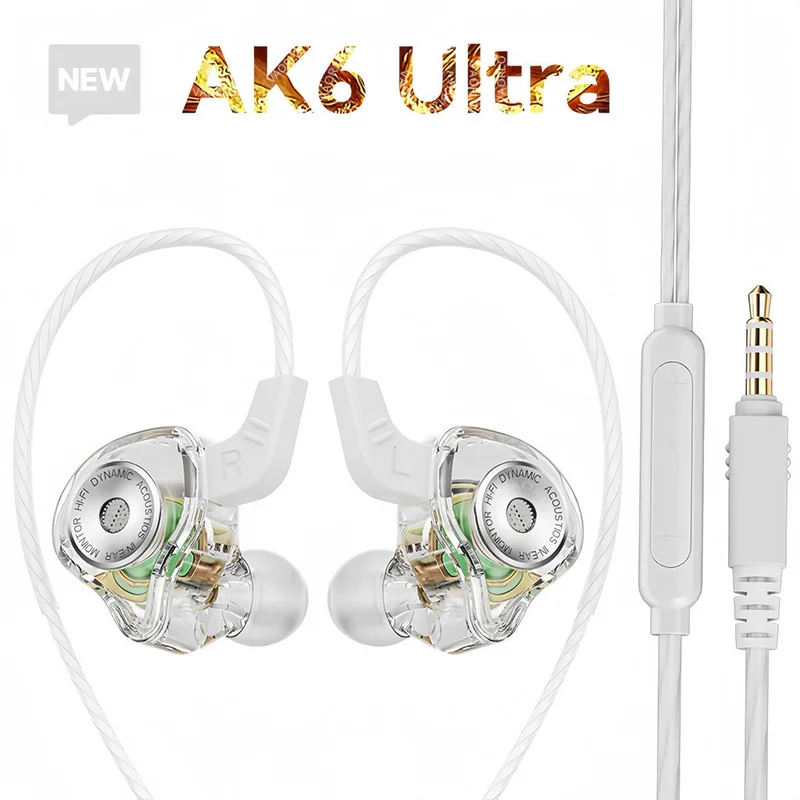 Fone De Ouvido Qkz Ak6 Ultra Gamer Músico Com Mic E Case FLUX