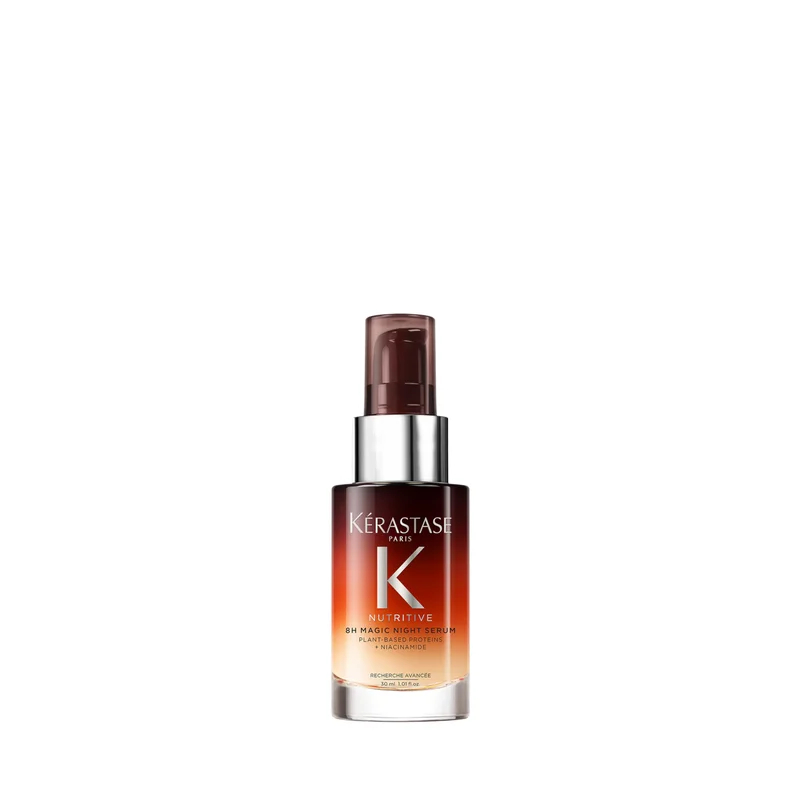 Kérastase Nutritive Sérum Capilar Noturno 8H Magic Night Travel Size Para Cabelos Secos com Nutrição Profunda, Proteção Contra a Fricção do Travesseiro e Cabelos Mais Fortes 30ml