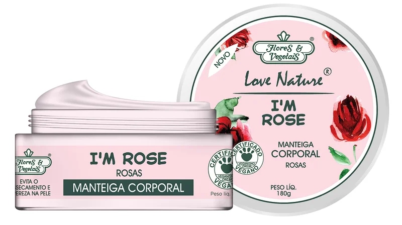 Flores & Vegetais Hidratante Corporal Manteiga Rosas Flores E Vegetais 180G