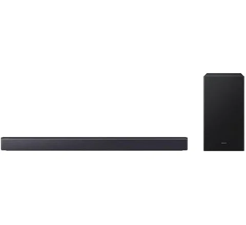 Soundbar Samsung HW-B450F, com 2.1 canais, 300W, Bluetooth, Subwoofer sem fio e Dolby Audio