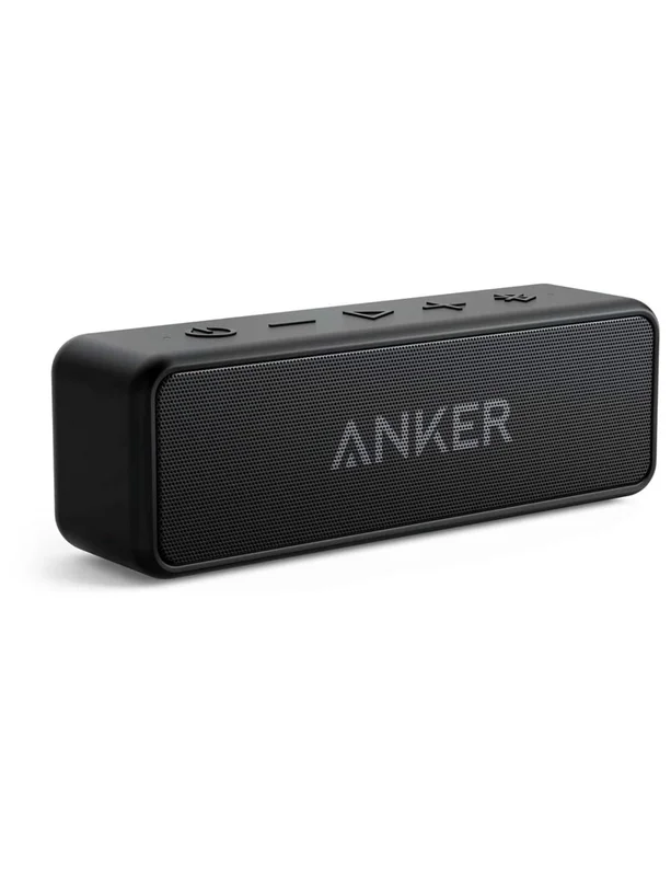 Anker soundcore 2 Caixa de Som Bluetooth Portátil com 12W de Som Estéreo, Bluetooth 5, BassUp, à Prova d'Água IPX7, 24 Horas de Reprodução, Emparelhamento Estéreo Sem Fio, Ideal para Casa e Viagens