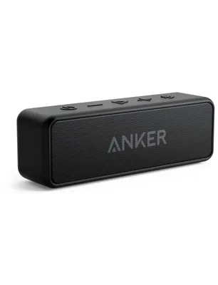 Anker soundcore 2 Caixa de Som Bluetooth Portátil com 12W de Som Estéreo, Bluetooth 5, BassUp, à Prova d'Água IPX7, 24 Horas de Reprodução, Emparelhamento Estéreo Sem Fio, Ideal para Casa e Viagens