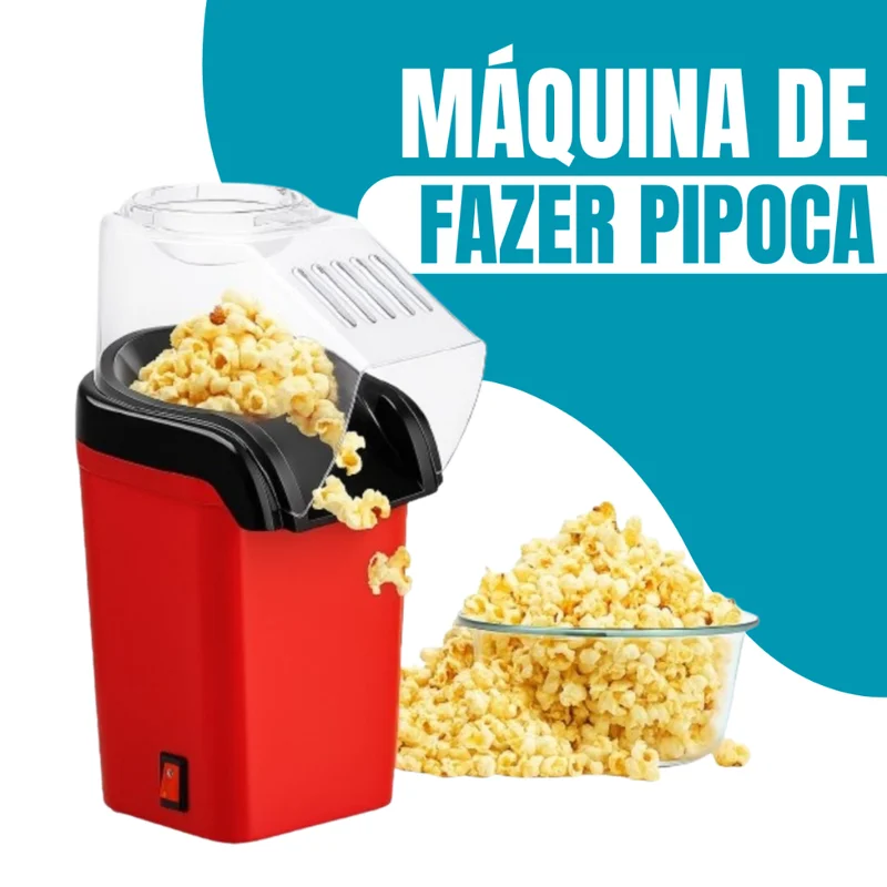 Pipoqueira Máquina De Fazer Pipoca Elétrica Ar Quente Profissional Sem Óleo Rápida