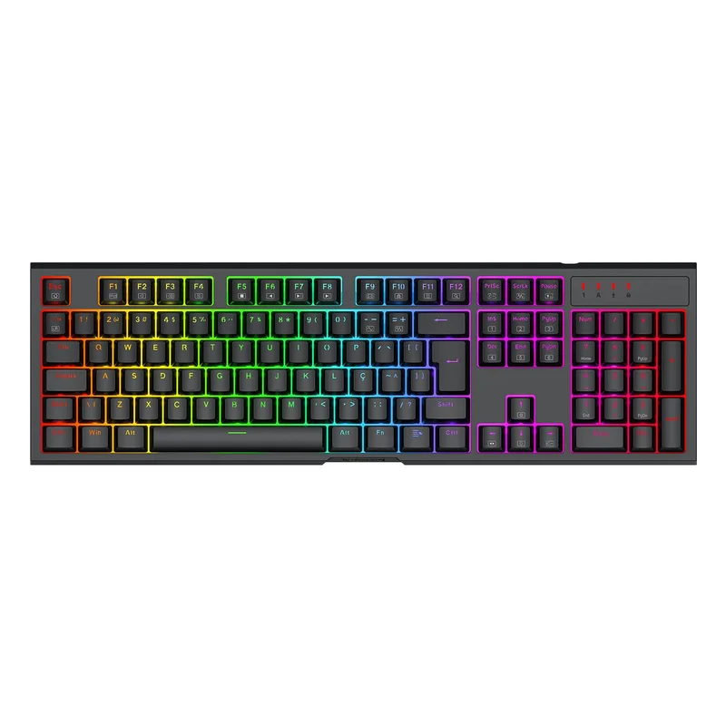 Teclado Mecânico Gamer Redragon Argo RGB Preto Switch Marrom K670-RGB