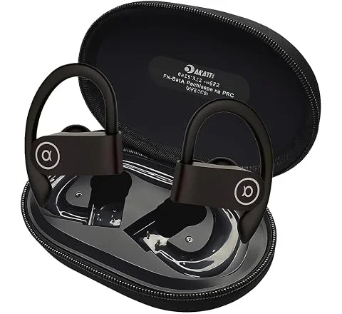 Fone de Ouvido Bluetooth 5.4, IPX5 à Prova D'Água, 45h de Bateria, Com Microfone Embutido. Design Esportivo Ergonômico Idea…