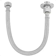 Mangueira Flexível Trançada em Aço Inox 40 cm. Alta Resistência, Durabilidade e Flexibilidade. Ideal para Conexões de Água em Diversos Ambientes - Life Metais