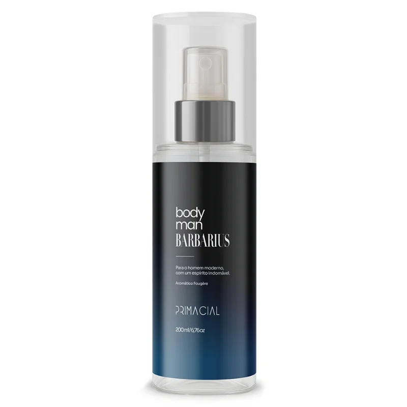BODY SPLASH MASCULINO BARBARIUS 200ML - PRIMACIAL PERFUME AMADEIRADO