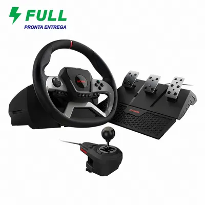 Volante PCYES W270 PC, Xbox e PlayStation, Force Feedback, Pedais e Câmbio
