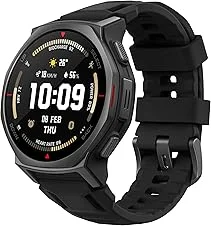 Amazfit T-Rex 3 Pro Smart Watch 48mm AMOLED Display,GPS, Mapas, Bateria de 25 Dias, Lanterna incorporada, 10 caixadores eletrônicos, 180+ Sports Mode para Android e iOS (preto)