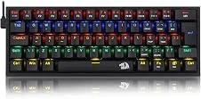 Redragon TECLADO MECANICO GAMER FIZZ RAINBOW PRETO SWITCH AZUL