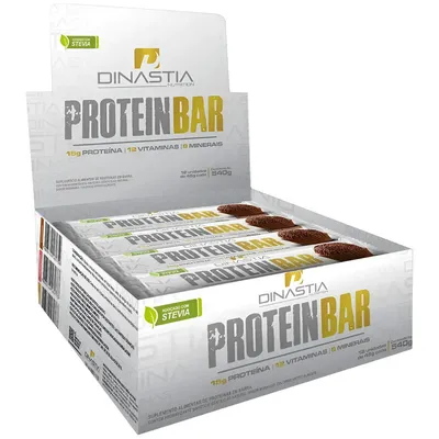 Barra de Proteína Protein Bar Whey 15g Protiena Caixa 12 Unidades Dinastia Nutrition