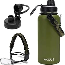 Garrafa Térmica De Água Isolada 950ml De Aço Inox Com Alça
