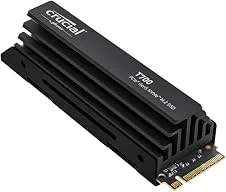 Crucial SSD M.2 NVMe T700 1TB Gen5 com dissipador de calor - até 11.700 MB/s - DirectStorage ativado - CT1000T700SSD5 - jogos, fotografia, edição e design de vídeo - Unidade de estado sólido interna