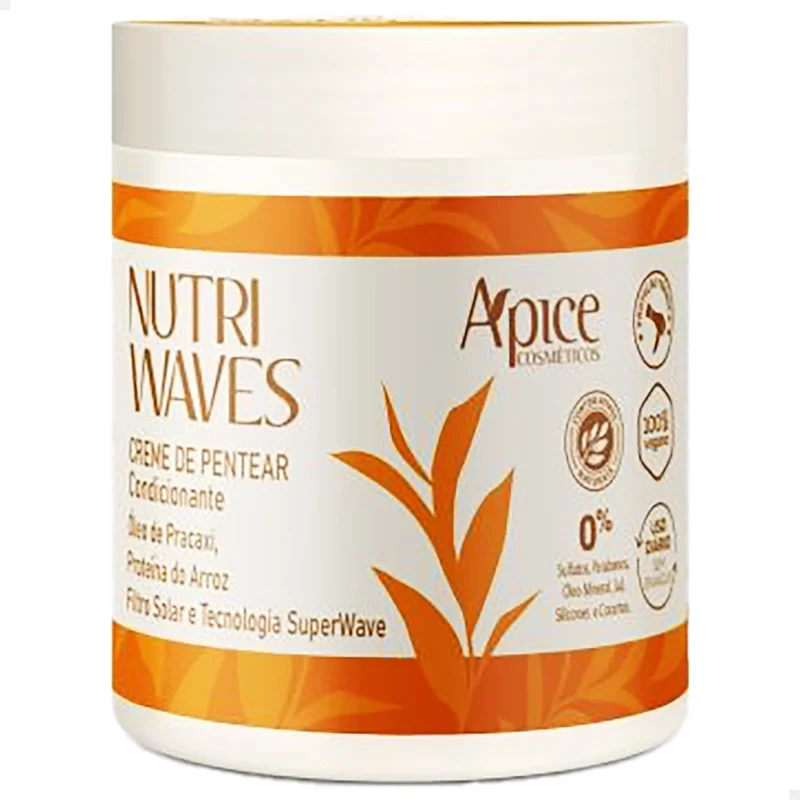 APSE Creme de Pentear Nutri Waves | Proteína do Arroz e Óleo de Pracaxi I Definição de cabelos com curvatura | 500g